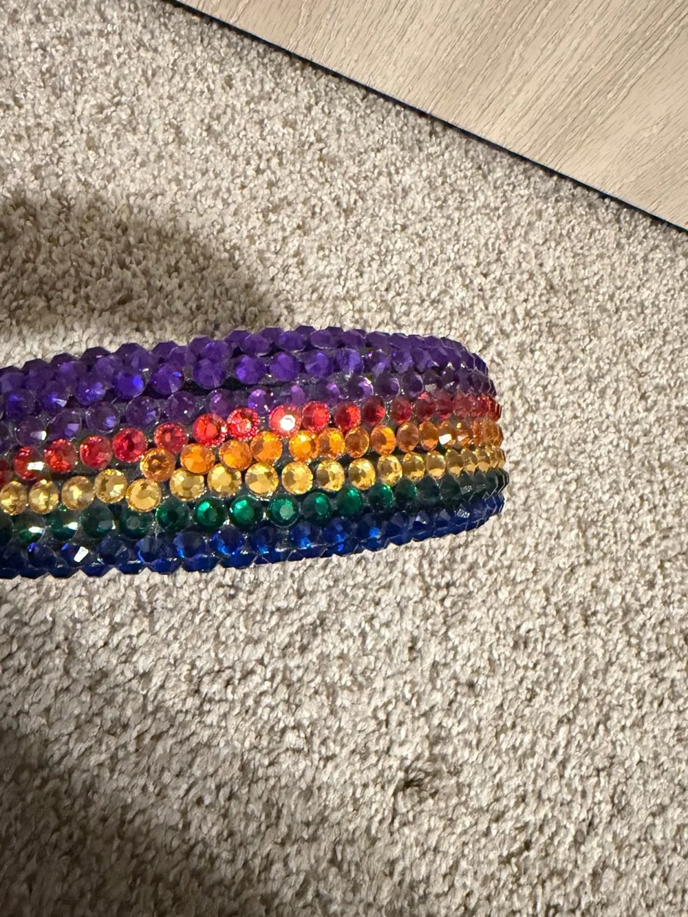 Handmade Crystal Embellished Multicolor Rainbow Headband